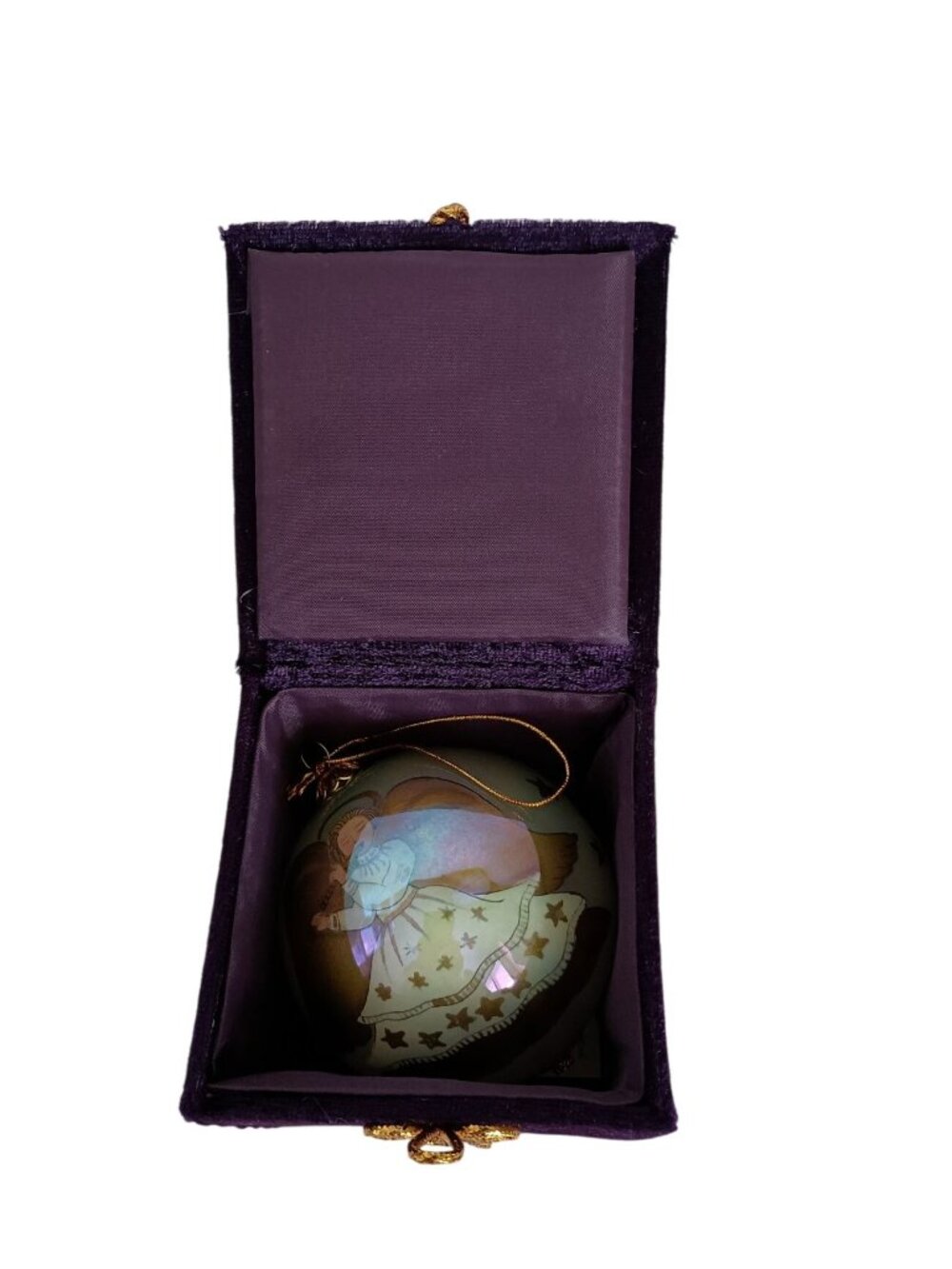 Pier 1 Imports Hand Painted Angel Glass Ball 3.5" Ornament 2000 Vintage - Picture 2 of 9